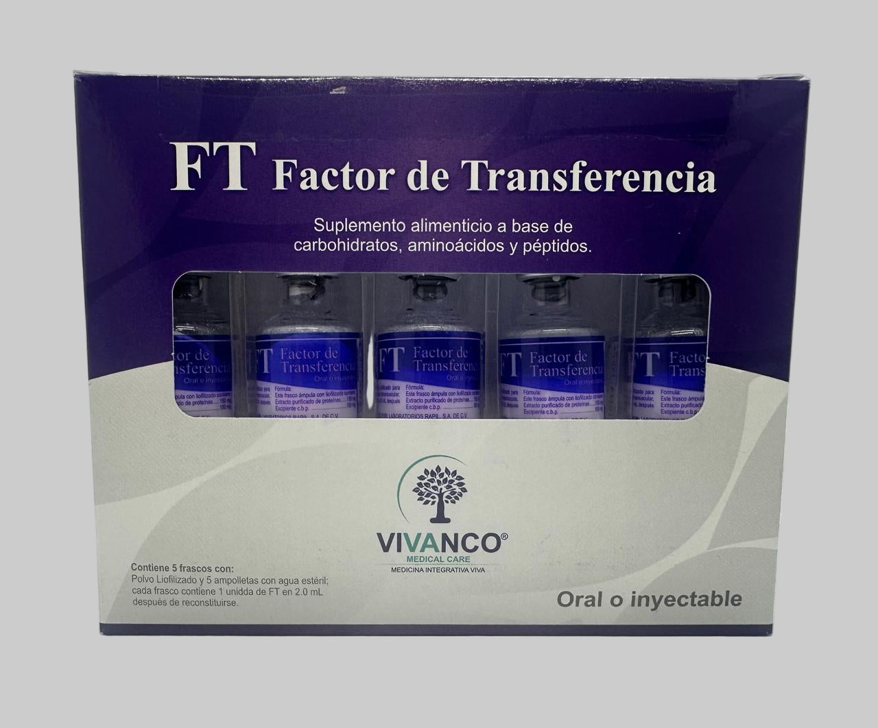FACTOR DE TRANSFERENCIA Inyectable Caja con 5 viales