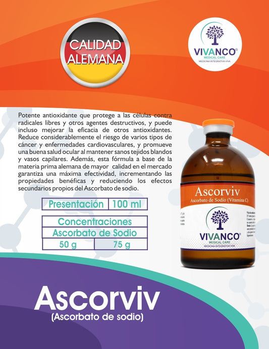 ASCORBATO DE SODIO Vial 100 ml 30gr (Alemana)