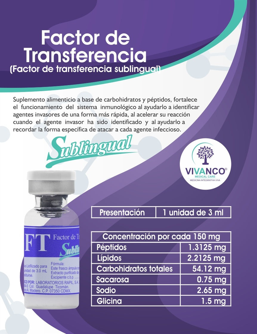 FACTOR DE TRANSFERENCIA Sublingual 1 a 10