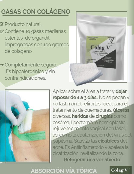 Colágeno gasas